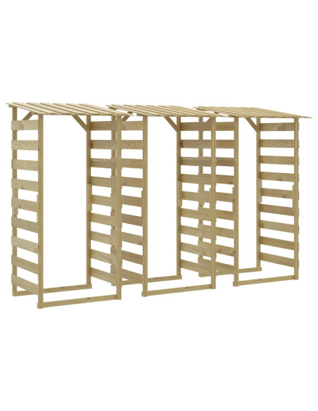 Pergole con Tetto 3 pz 100x90x200 cm Legno di Pino Impregnato