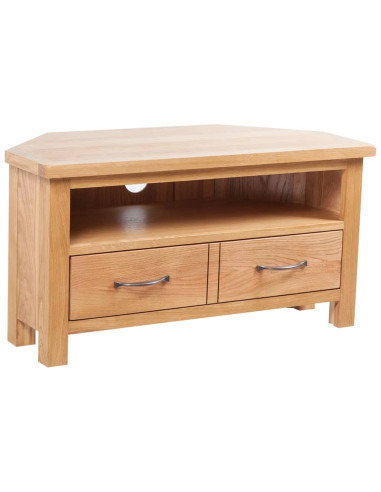 Mobile TV con Cassetto 88 x 42 x 46 cm Legno Massello di Rovere