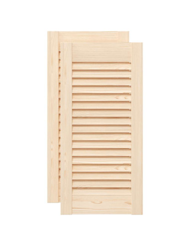 Ante con Design a Lamelle 2 pz 61,5x29,5 cm in Legno di Pino