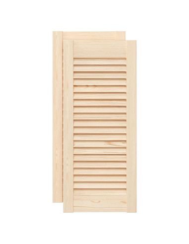 Ante con Design a Lamelle 2 pz 69x29,5 cm in Legno di Pino