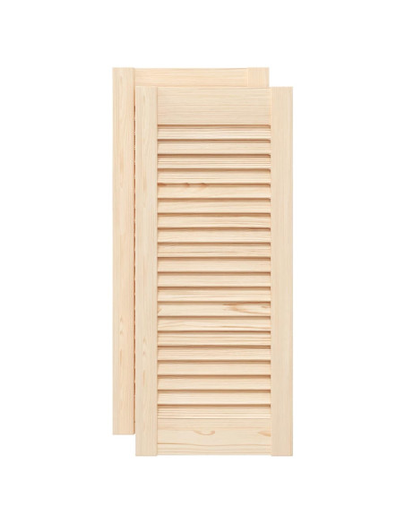 Ante con Design a Lamelle 2 pz 69x29,5 cm in Legno di Pino
