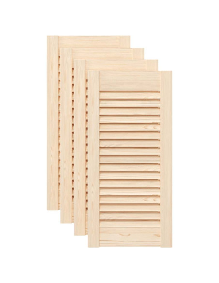 Ante con Design a Lamelle 4 pz 61,5x29,5 cm in Legno di Pino