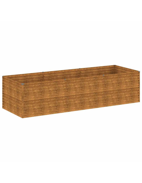 Fioriera Rialzata da Giardino 290x100x69 cm in Acciaio Corten