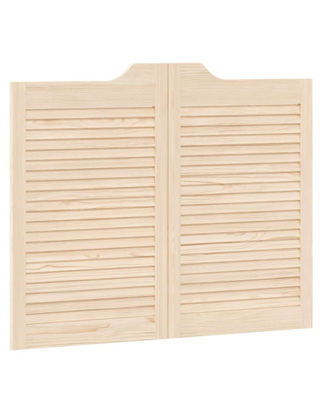 Porte a Battente 1-Paio Design a Lamelle 80x100cm Legno di Pino