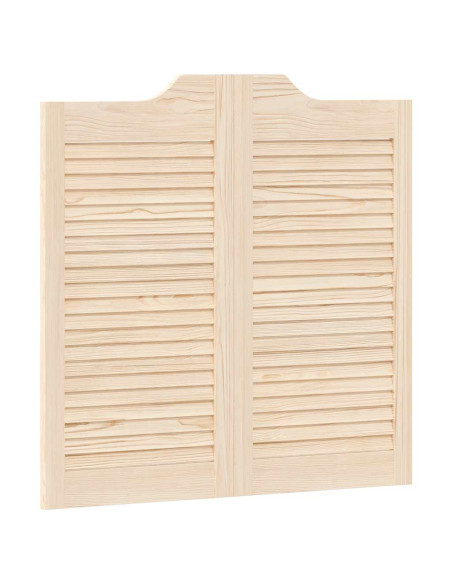 Porte a Battente 1-Paio Design a Lamelle 80x80 cm Legno di Pino