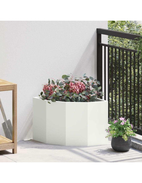 Vaso d'angolo Bianco 45 x 45 x 35 cm Acciaio