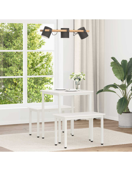 Tavolo da pranzo Bianco 60 x 60 x 75 cm Pino massello