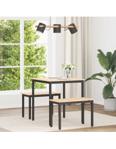 Tavolo da pranzo Naturale 70 x 70 x 75 cm Pino massello