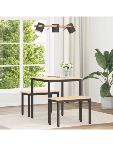 Tavolo da pranzo Naturale 70 x 70 x 75 cm Pino massello