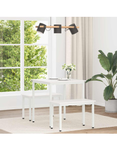 Tavolo da pranzo Bianco 70 x 70 x 75 cm Pino massello