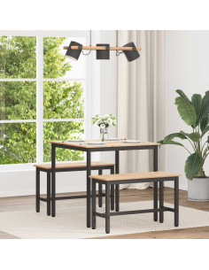 Tavolo da pranzo Naturale 80 x 80 x 75 cm Pino massello