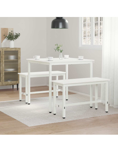 Tavolo da pranzo Bianco 80 x 80 x 75 cm Pino massello