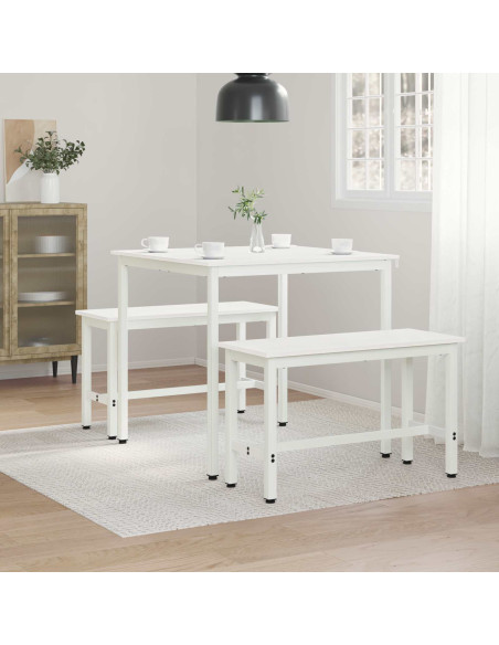 Tavolo da pranzo Bianco 80 x 80 x 75 cm Pino massello