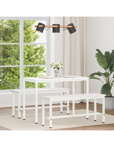 Tavolo da pranzo Bianco 110 x 55 x 75 cm Pino massello