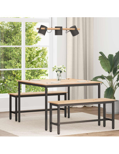 Tavolo da pranzo Naturale 110 x 110 x 75 cm Pino massello