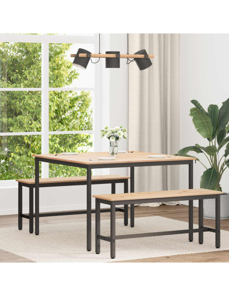 Tavolo da pranzo Naturale 110 x 110 x 75 cm Pino massello