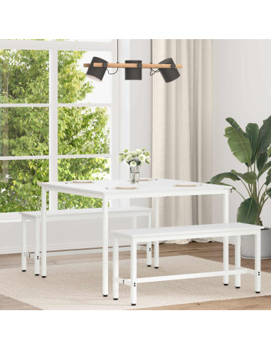 Tavolo da pranzo Bianco 110 x 110 x 75 cm Pino massello