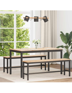 Tavolo da pranzo Naturale 140 x 80 x 75 cm Pino massello