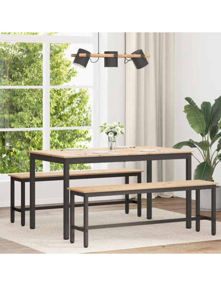 Tavolo da pranzo Naturale 140 x 80 x 75 cm Pino massello