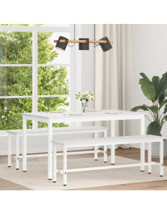 Tavolo da pranzo Bianco 140 x 80 x 75 cm Pino massello