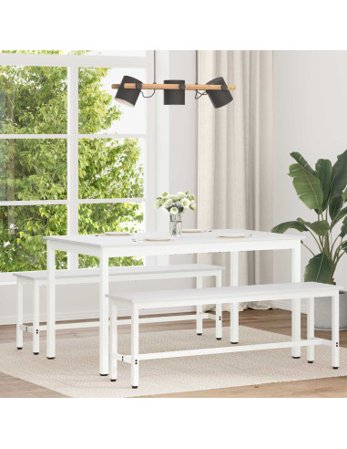 Tavolo da pranzo Bianco 140 x 80 x 75 cm Pino massello