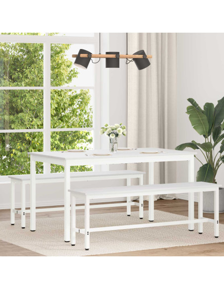 Tavolo da pranzo Bianco 140 x 80 x 75 cm Pino massello