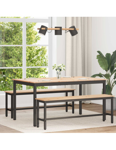 Tavolo da pranzo Naturale 150 x 90 x 75 cm Pino massello