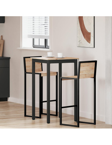 Tavolo da bar Naturale 60 x 60 x 105 cm Pino massello