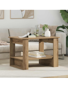 Tavolino da salotto Rovere artigianale 72 x 50 x 50 cm
