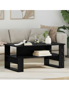 Tavolino da salotto Rovere Nero 90 x 50 x 40 cm