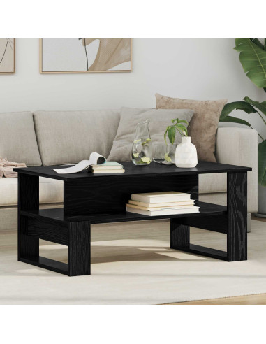 Tavolino da salotto Rovere Nero 90 x 50 x 40 cm