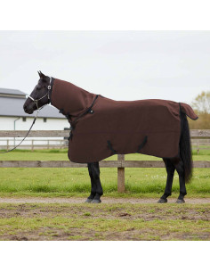 Coperta per Cavalli Marrone Scuro Completo 145 cm Poliestere