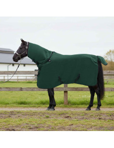 Coperta per Cavalli Verde scuro completo Poliestere