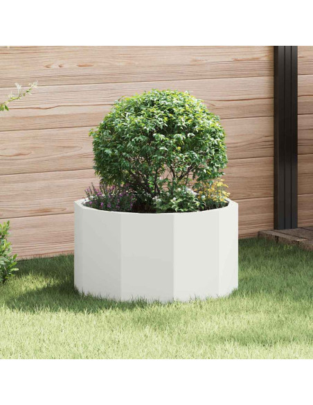 Fioriera Bianco 60 x 60 x 35 cm Acciaio