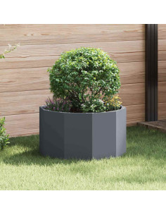 Fioriera Antracite 60 x 60 x 35 cm Acciaio