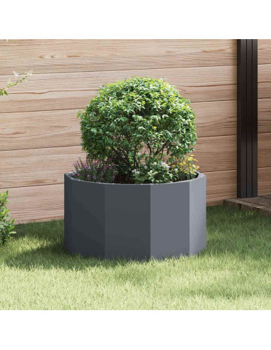 Fioriera Antracite 60 x 60 x 35 cm Acciaio