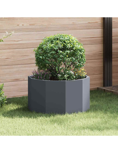 Fioriera Antracite 60 x 60 x 35 cm Acciaio