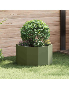 Fioriera Verde oliva 60 x 60 x 35 cm Acciaio