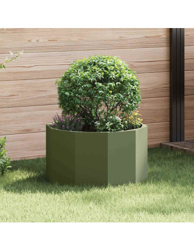 Fioriera Verde oliva 60 x 60 x 35 cm Acciaio