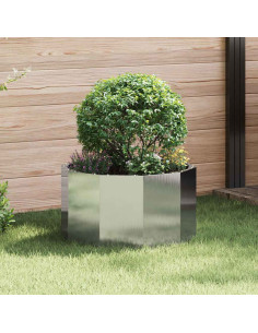 Fioriera Argento 60 x 60 x 35 cm Acciaio inossidabile