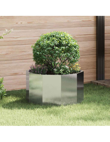 Fioriera Argento 60 x 60 x 35 cm Acciaio inossidabile