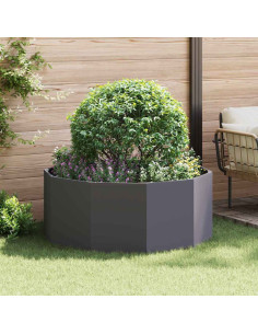 Fioriera Nero 120 x 120 x 50 cm Acciaio