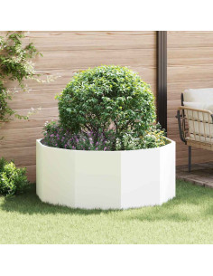 Fioriera Bianco 120 x 120 x 50 cm Acciaio