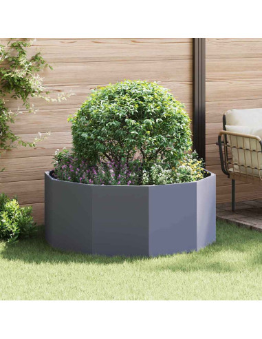 Fioriera Antracite 120 x 120 x 50 cm Acciaio