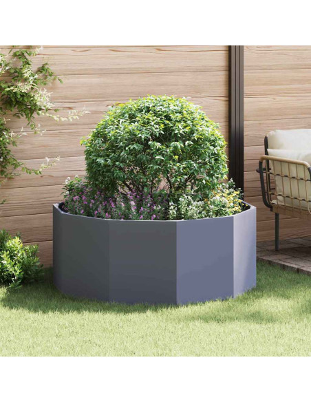 Fioriera Antracite 120 x 120 x 50 cm Acciaio