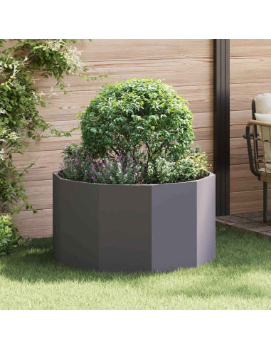 Fioriera Nero 90 x 90 x 50 cm Acciaio