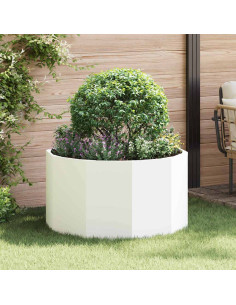 Fioriera Bianco 90 x 90 x 50 cm Acciaio