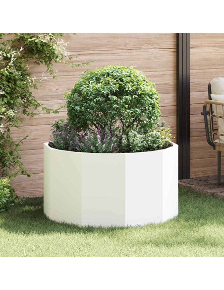 Fioriera Bianco 90 x 90 x 50 cm Acciaio