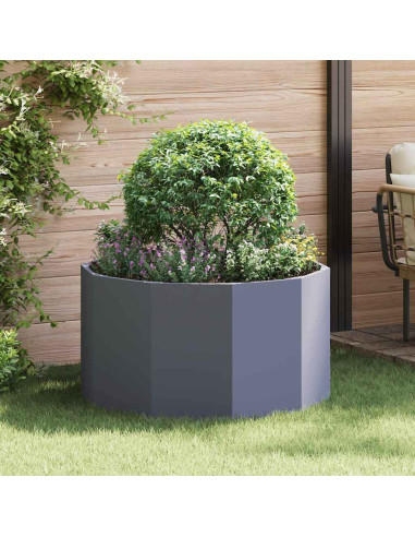 Fioriera Antracite 90 x 90 x 50 cm Acciaio