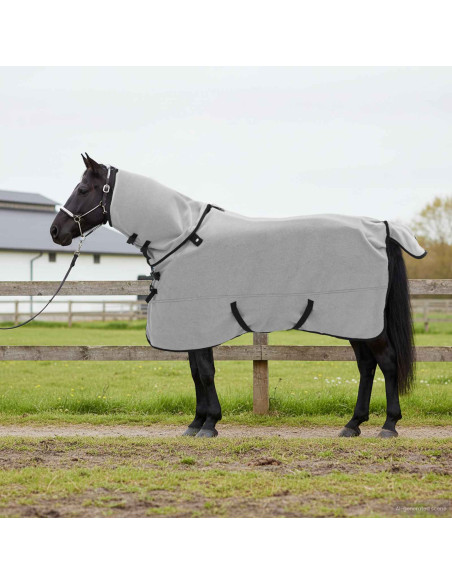 Coperta per Cavalli Grigio chiaro e rosa completo Poliestere